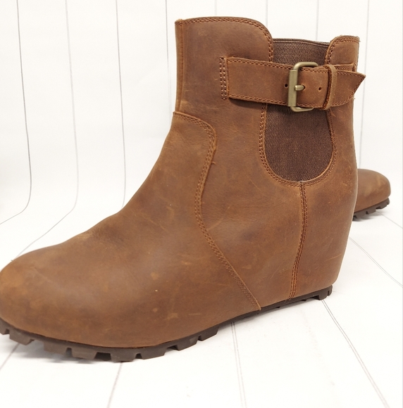 Merrell Leather Wedge Booties - Picture 8 of 12